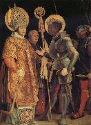 Grunewald, Matthias The Meeting of St Erasmus and St Maurice china oil painting artist